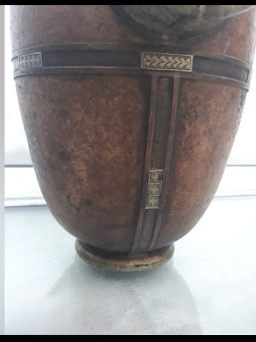 Beautiful Vintage Moroccan butter churn made of clay and copper - Picture 6 of 11